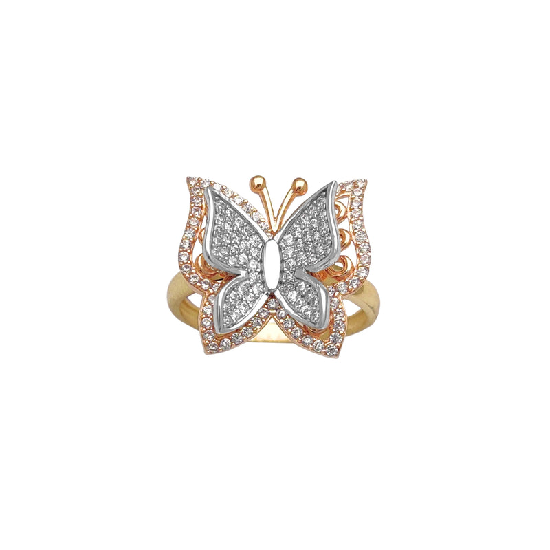 Tricolor Butterfly Ring (14K) Popular Jewelry New York