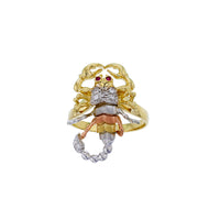 Tricolor Red-Eyes Scorpion Ring (14K) Popular Jewelry New York