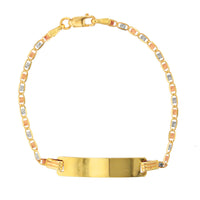Bracelet d'identification pour bébé Tricolor Star DC Valentino (14K) Popular Jewelry New York