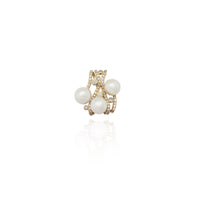 Triplets Pearl CZ Pendant (14K) New York Popular Jewelry