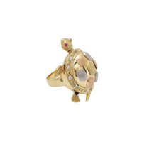 Tısbağa Qum Blastı CZ Ring (14K) Popular Jewelry New York