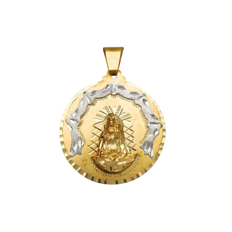 Two-Tone Caridad de Cobre Medallion Pendant (14K) Popular Jewelry New York