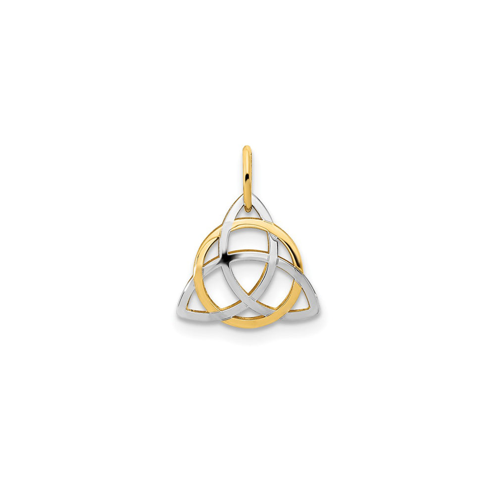Two-Tone Celtic Trinity Pendant (14K)