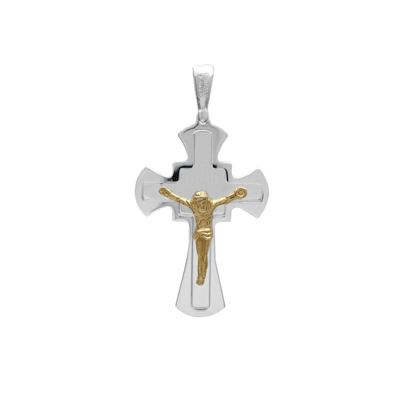 Two-Tone Crucifix Pendant (Silver) Popular Jewelry New York