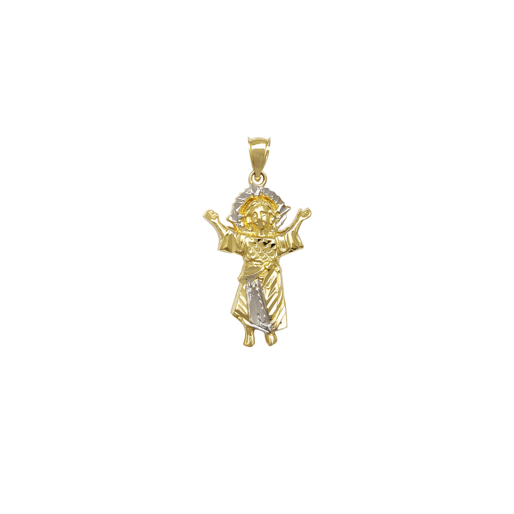 Two-Tone Diamond Cuts Baby Jesus Pendant (14K) Popular Jewelry New York