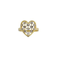 Two-Tone Molecular Heart Ring (14K)