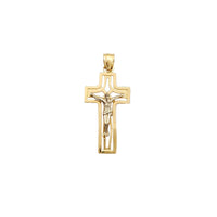 Two-Tone Outlined Crucifix Pendant (14K) Popular Jewelry New York