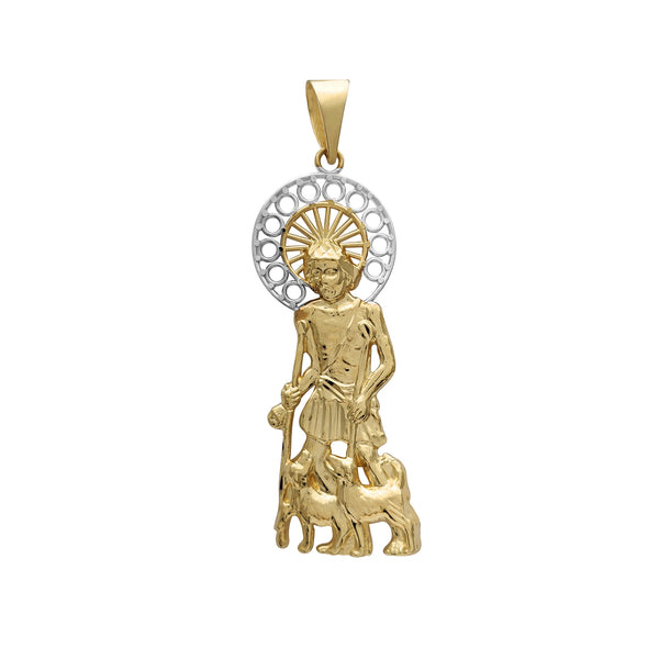 Two-Tone Saint Lazarus Pendant (14K) Popular Jewelry New York