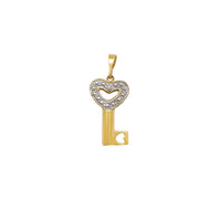 Two-Tone Love Key Pendant (14K)