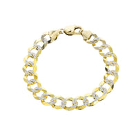 [Solid] Two-Tone Italian Cuban Bracelet (10K).