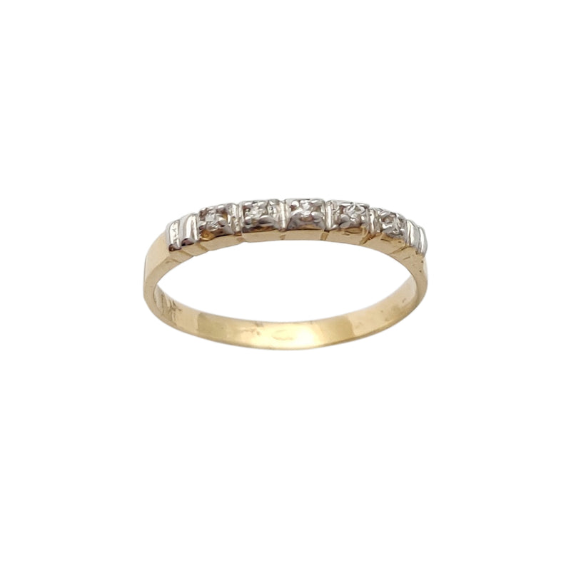 Two-Tone Stone-Set Ring (14K) Popular Jewelry New York