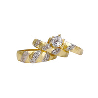 Dvobojni prsten od tri dijela (10K) Popular Jewelry New York