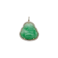 Pendant b'qafas tad-Djamanti b'żewġ Toni tal-Buddha Jade (14K) Popular Jewelry NY