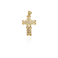 Two-Tone Crucified Jesus CZ Pendant (14K) New York Popular Jewelry