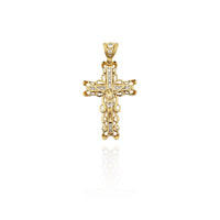 Two-Tone Crucified Jesus CZ Pendant (14K) New York Popular Jewelry