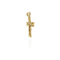 Two-Tone Crucified Jesus CZ Pendant (14K) New York Popular Jewelry