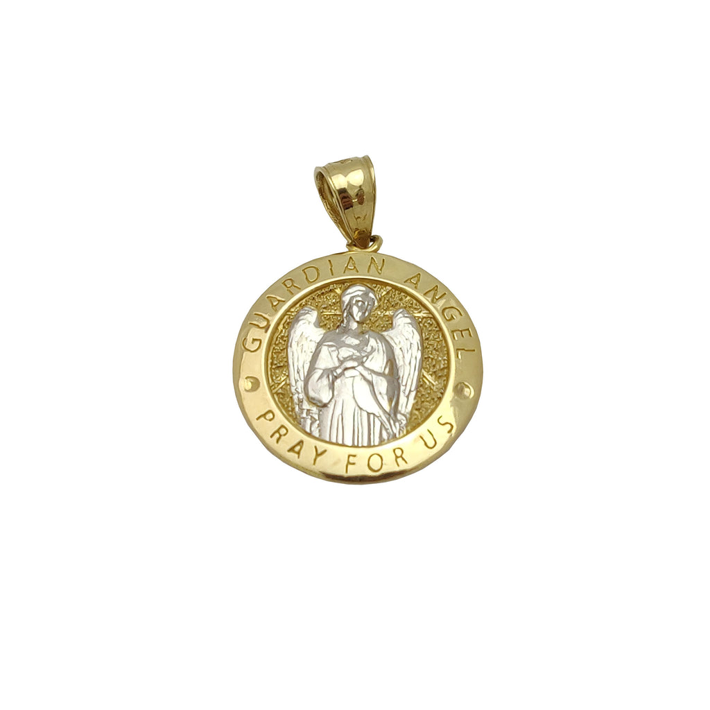Guardian Angel Round Medallion (14K) – Popular J