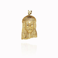 Two-Tone Jesus Head CZ Pendant (14K) New York Popular Jewelry