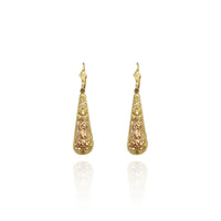 Two-Tone Virgin Mary Drop Earrings (14K) New York Popular Jewelry