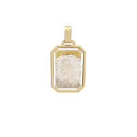 Two-Toned Outlined Jesus Head Pendant (14K) Popular Jewelry New York