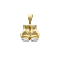 Divu toņu zelta boksa cimdu kulons (14K) Popular Jewelry NY
