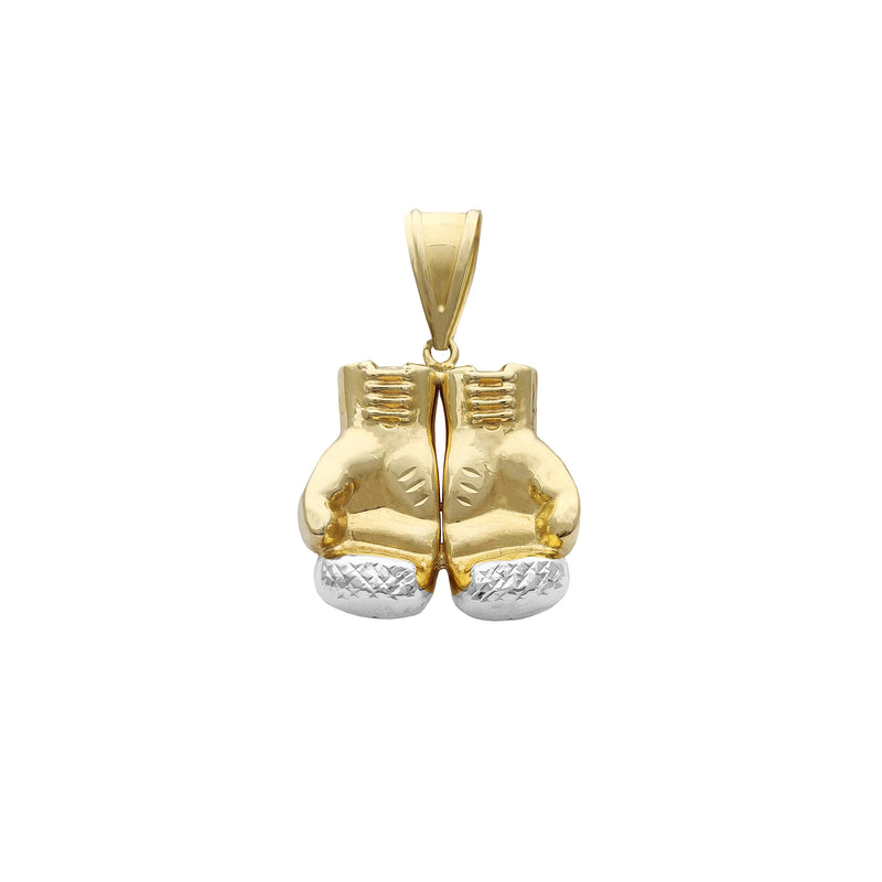 Two-Tone Gold Boxing Gloves Pendant (14K) Popular Jewelry New York