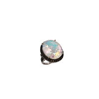 Oval Mystic Mercury Topaz Lady Ring (Silver)