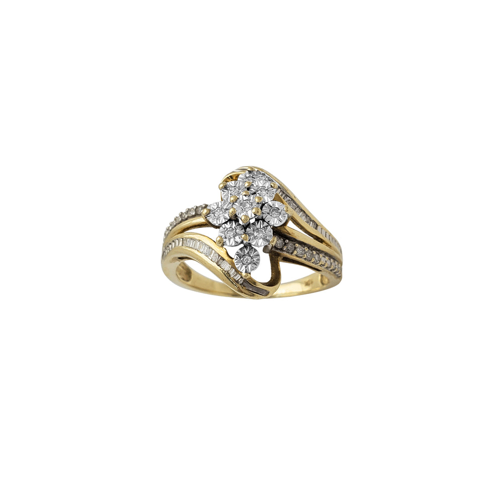 Diamond Floral Engagement Ring (10K)