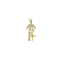 Zirconia Loving Couples Pendant (14K)