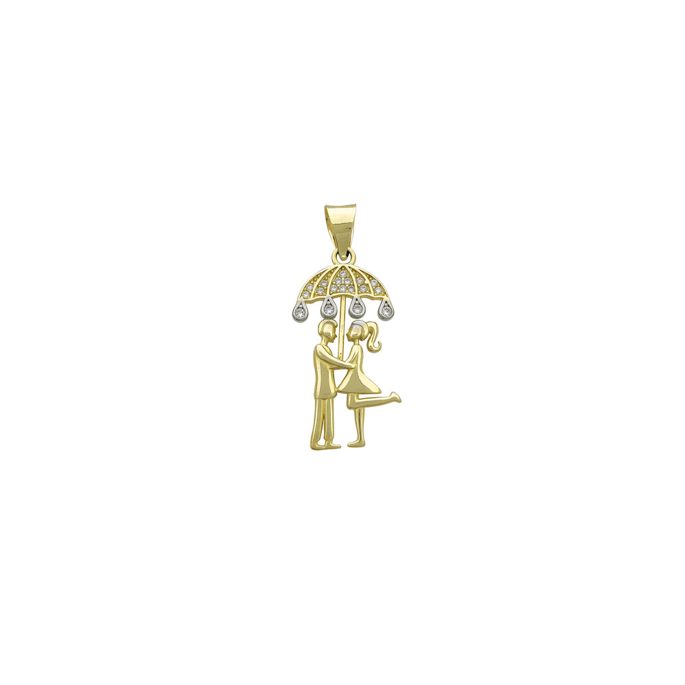 Zirconia Loving Couples Pendant (14K)