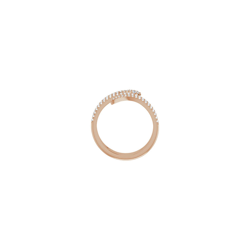 Diamond Coiled Snake Ring rose (14K) setting - Popular Jewelry - New York