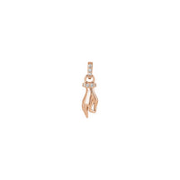 Diamante Colgante Mano de Buda rosa (14K) frente - Popular Jewelry - Nueva York