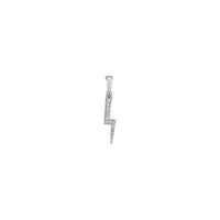 Diamond Lightning Bolt Pendant white (14K) front - Popular Jewelry - New York
