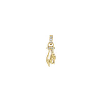 Будданын бриллиант колону кулон сары (14K) алдыңкы - Popular Jewelry - Нью-Йорк