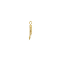 Ornamented Tusk Pendant yellow (14K) side - Popular Jewelry - New York