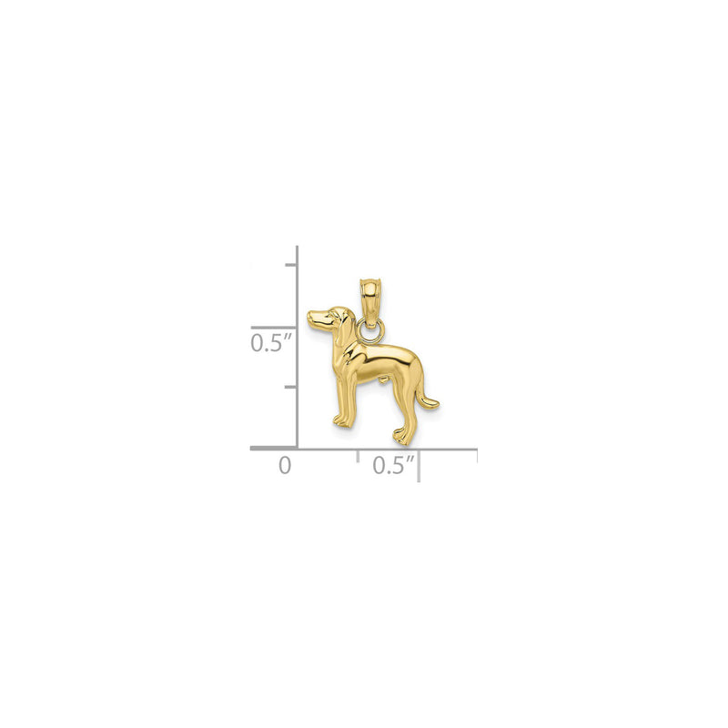 Greyhound Dog Pendant (14K) scale - Popular Jewelry - New York