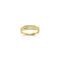 "Ek is lief vir jou" Kanaalstel-ring (10K) diagonaal - Popular Jewelry - New York