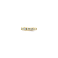 "I Love You" Channel-Set Ring (10K) front - Popular Jewelry - New York