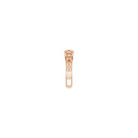 Braided Ring rose (14K) side - Popular Jewelry - New York