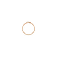 Nastavitev Crescent Moon & North Star Stackable Ring rose (14K) - Popular Jewelry - New York