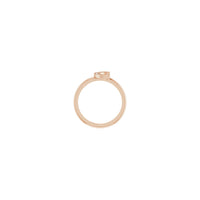 Diamond Crescent Moon Stackable Ring rose (14K) setelan - Popular Jewelry - New York