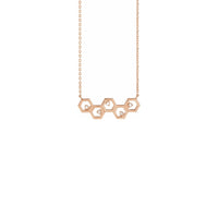 Diamond Honeycomb Necklace rose (14K) ka pele - Popular Jewelry - New york