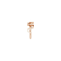 鑽石蜂窩疊戴戒指玫瑰色 (14K) 側面 - Popular Jewelry - 紐約