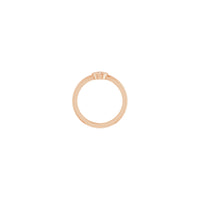 Marquise Diamond Bezel Signet Ring rose (14K) setting - Popular Jewelry - New York