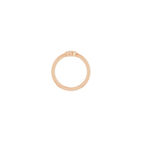 Marquise Diamond Bezel Signet Ring Rose (14K) באַשטעטיקן - Popular Jewelry - ניו יארק