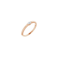 Marquise Diamond stapelbare solitêre ring roos (14K) skuins - Popular Jewelry - New York