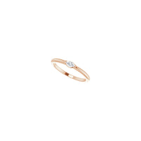 Marquise Diamond Stackable Solitaire Ring rose (14K) pepenjuru 2 - Popular Jewelry - New York