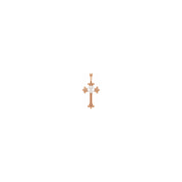 Pearl Patonce Cross Pendant rozo (14K) fronto - Popular Jewelry - Novjorko