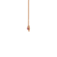 Rozkolora Safira Abela Gemo-Ĉarmena Koliero rozo (14K) flanko - Popular Jewelry - Novjorko