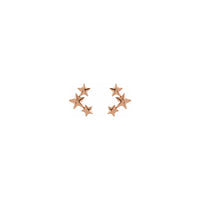 Star Ear Climber Earrings rose (14K) front - Popular Jewelry - New York